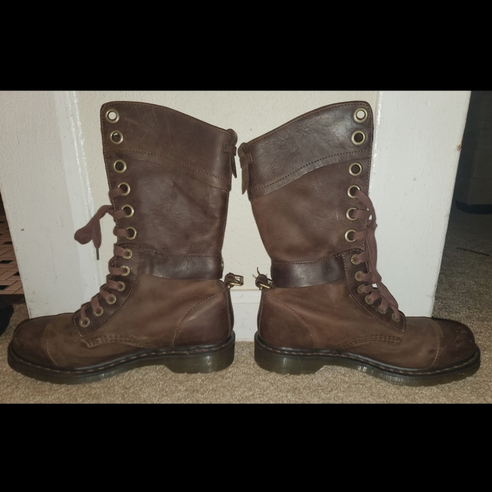 Dr Martens Triumph Brown Floral Foldover Boots Women’s US 10
